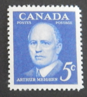 CANADA YT 320 NEUF**MNH " A.MEIGHEN" ANNÉE 1961 - Unused Stamps