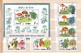 1989 Mushrooms 6v.+ S/S-MNHKOREA  NORTH /Corée Nord - Korea (Nord-)