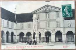 Beaune, Monument Des Combattants Et Place De L'Hotel De Ville, 1908 - Other & Unclassified