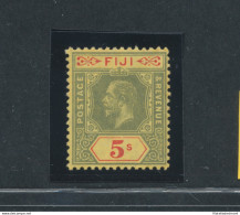 1912-23 Fiji - Stanley Gibbons N. 136 - 5 Scellini Green And Red Yellow - MNH** - Otros & Sin Clasificación