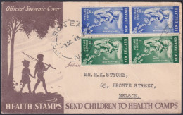 F-EX48536 NEW ZEALAND 1949 FDC HEALTH CHILDREN NURSE PAIR USED.  - FDC
