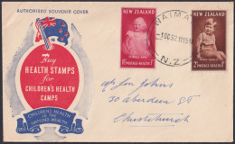F-EX48539 NEW ZEALAND 1952 FDC HEALTH CHILDREN USED.  - FDC