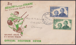 F-EX48545 NEW ZEALAND 1944 FDC HEALTH CHILDREN USED.  - FDC