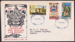 F-EX48555 NEW ZEALAND 1969 FDC CENT LAW SOCIETY.  - FDC