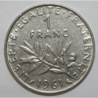 GADOURY 474 - 1 FRANC 1961 TYPE SEMEUSE - TTB/SUP - KM 925.1 - 1 Franc