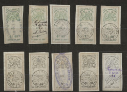 FISCAUX EFFET     TYPE GROUPE ALLEGORIQUE 1877 SERIE COMPLETE DE29 TIMBRES  N°241 ET 269 CTE + 150 - Altri & Non Classificati