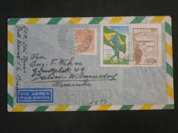 DJ 11 BRESIL BELLE LETTRE  1950 PAR AVION   A  BERLIN  ALLEMANHA   + +AFF. INTERESSANT+ - Storia Postale