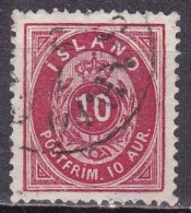 IS001B – ISLANDE – ICELAND – 1876 – NUMERAL VALUE IN AUR - PERF. 14X13,5 - SC # 11 USED 7,50 € - Oblitérés