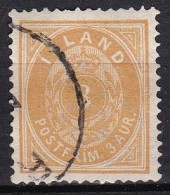 IS002A – ISLANDE – ICELAND – 1882 – NUMERAL VALUE IN AUR - PERF. 14x13,5 – SC # 15 USED 25 € - Usati