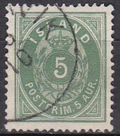 IS002B – ISLANDE – ICELAND – 1882 – NUMERAL VALUE IN AUR - PERF. 14X13,5 - SC # 16 USED 12,50 € - Gebruikt