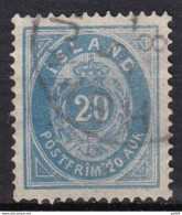 IS002C – ISLANDE – ICELAND – 1882-98 – NUMERAL VALUE IN AUR - PERF. 14x13,5 - SC # 17 USED 50 € - Oblitérés
