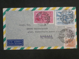 DJ 11 BRESIL BELLE LETTRE   1946  PAR AVION  A  ROMONT SUISSA       +AFF. INTERESSANT+ - Storia Postale