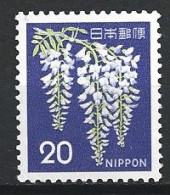 JAPON DE 1966 N°838B**.SERIE COURANTE.GLYCINES. - Nuovi