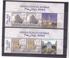 Romania 2023 / Timfilex 2023 / Set 2 Stamps + LABELS,MNH.IN TRIPTIK - Unused Stamps