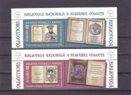 2023, Romania, National Library, Books, Libraries, 2 Stamps+Label, MNH(**), LPMP 2442 - Ongebruikt