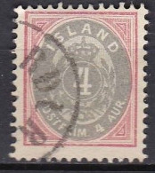 IS003C – ISLANDE – ICELAND – 1899 – NUMERAL VALUE IN AUR - PERF. 12,5 – Y&T # 21 USED 22 € - Oblitérés