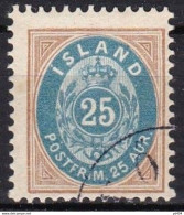 IS003H – ISLANDE – ICELAND – 1900 – NUMERAL VALUE IN AUR - PERF. 12 - SC # 29 USED 30 € - Gebraucht