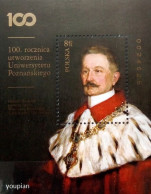 Poland 2019, 100th Anniversary Of The Establishment Of The Poznań University, MNH S/S - Nuovi