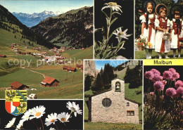 72579473 Malbun Panorama Edelweiss Kapelle Blumen Kinder Trachten Triesenberg Li - Liechtenstein