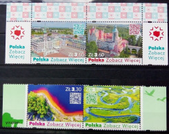 Poland 2020-2022, Poland See More, Two MNH Unusual Stamp Strips - Nuevos