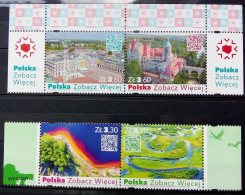 Poland 2020-2022, Poland See More, Two MNH Unusual Stamp Strips - Neufs