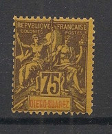 DIEGO-SUAREZ - 1893 - N°YT. 49 - Type Groupe 75c Violet Sur Jaune - Neuf Luxe ** / MNH / Postfrisch - Unused Stamps