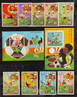 COPA DEL MUNDO DE FUTBOLL- MUNICH 74- HOMENAJE A LOS JUGADORES CÉLEBRE SERIE 9 VLORES MNH- MICHEL 307/15- B86- B87 - 1974 – Allemagne Fédérale