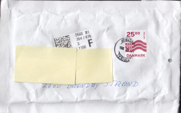 Denmark TERMINAL TAASTRUP Cancel 2024 'Bubble Plast' Cover Brief Lettre BRØNDBY STRAND 25.00 Kr. INDLAND Stamp - Storia Postale