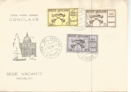 VATICANO CC SEDE VACANTE 1958 - Storia Postale