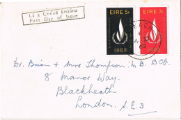 54089. Carta F.D.C. AONACH (eure) Irlanda 1968. Derechos Humanos - FDC