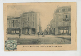 NEUVILLE EN POITOU - NEUVILLE DE POITOU - Place Du Marché Et Route De Clan - Neuville En Poitou