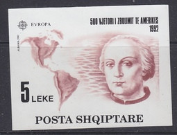 Europa Cept 1992 Albania M/s ** Mnh (59166) ROCK BOTTOM - 1992