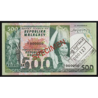 MADAGASCAR - PICK 64 - 500 FRANCS / 1000 ARIARY - SPECIMEN - NON DATÉ - SUP - Madagaskar