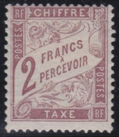 France  .  Y&T   .     Taxe  26  (2 Scans)   .    (*)      .    Neuf Sans  Gomme - 1859-1959.. Ungebraucht