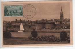 Carte Maximum Avec N°394 Saint Malo Oblitéré 1er Jour  16/5/38  Cote Yvert  G1  490E - 1930-1939