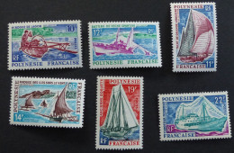French Polinesie 1966  Mi#56 -61  Segelschiffe    Postfrisch **  MNH  #6432-1 - Nuevos