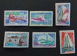 French Polinesie 1966  Mi#56 -61  Segelschiffe    Postfrisch **  MNH  #6432-2 - Neufs