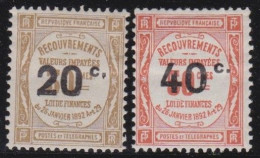 France  .  Y&T   .     Taxe  49/50    .   *        .    Neuf Avec Gomme - 1859-1959 Nuovi