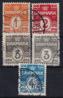 DENMARK 1913 - Canceled - Mi 77, 78, 79a, 79b - Gebruikt