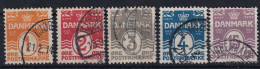 DENMARK 1905 - Canceled - Mi 42A-46A - Gebruikt