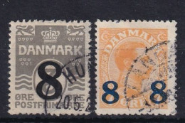 DENMARK 1921 - Canceled - Mi 129, 130 - Used Stamps