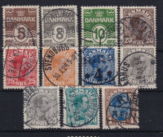 DENMARK 1921 - Canceled - Mi 118-128 - Gebruikt