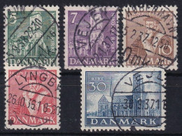 DENMARK 1936 - Canceled - Mi 228-232 - Usado