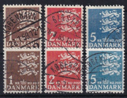 DENMARK 1946 - Canceled - Mi 289x-291x, 289y-291y - Usado