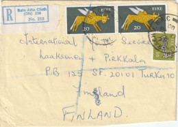 1980 Registered Cover Drumcondra Road, Dublin To Finland Using Gerl Definitives - Correct 56p Rate - Storia Postale