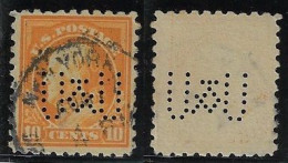 USA United States 1914/1922 Stamp With Perfin U&U By Underwood & Underwood From New York Lochung Perfore - Perfin