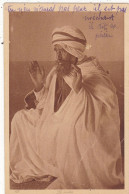 RELIGIONS. ISLAM.  CPA  " LA PRIERE ARABE ". + TEXTE  ANNEE 1927 - Islam