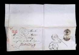 Lettre, Préphilatélie, Précurseurs XIX E Siècle, 1843, Avignon Vaucluse à Aulnay 16, 5 Scans, P.P. (rouge) - 1801-1848: Vorläufer XIX