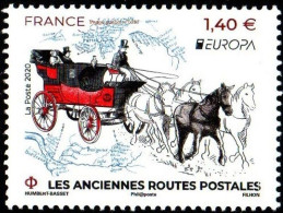 CEPT / Europa 2020 France N° 5397 ** Les Anciennes Routes Postales. Voiture à Cheval - 2020