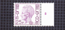 1976 Nr S75** Zonder Scharnier.Plaatnummer:3.Koning Boudewijn. - Mint